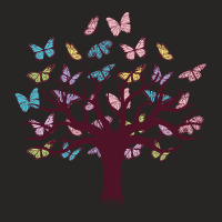 Butterfly Tree Design, Butterfly Tree Beautiful, Butterfly Tree, Beaut Ladies Fitted T-shirt | Artistshot