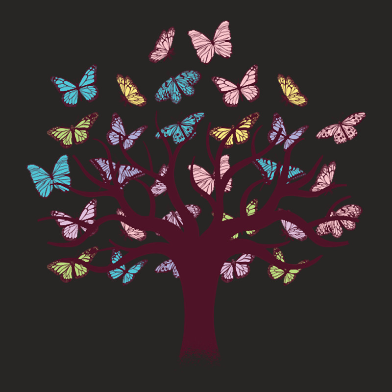 Butterfly Tree Design, Butterfly Tree Beautiful, Butterfly Tree, Beaut Ladies Fitted T-Shirt by SHOPTTTTR5 | Artistshot