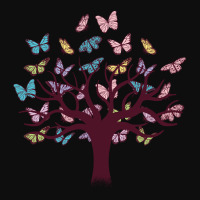 Butterfly Tree Design, Butterfly Tree Beautiful, Butterfly Tree, Beaut Crop Top | Artistshot