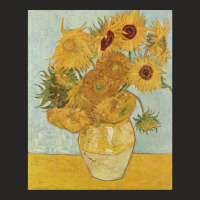 Van Gogh - Sunflowers Ladies Fitted T-shirt | Artistshot