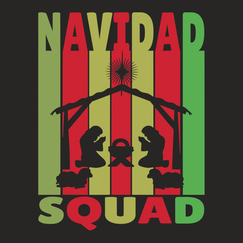 Christian Navidad Squad Christmas Nativity Scene Jesus Joseph Mary 142 Ladies Fitted T-Shirt by coolquirrell | Artistshot