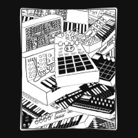 Synthesizer Art For Electronic Musician 1 Metal Print Square | Artistshot