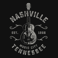 Nashville Music City Usa Vintage Portrait Canvas Print | Artistshot