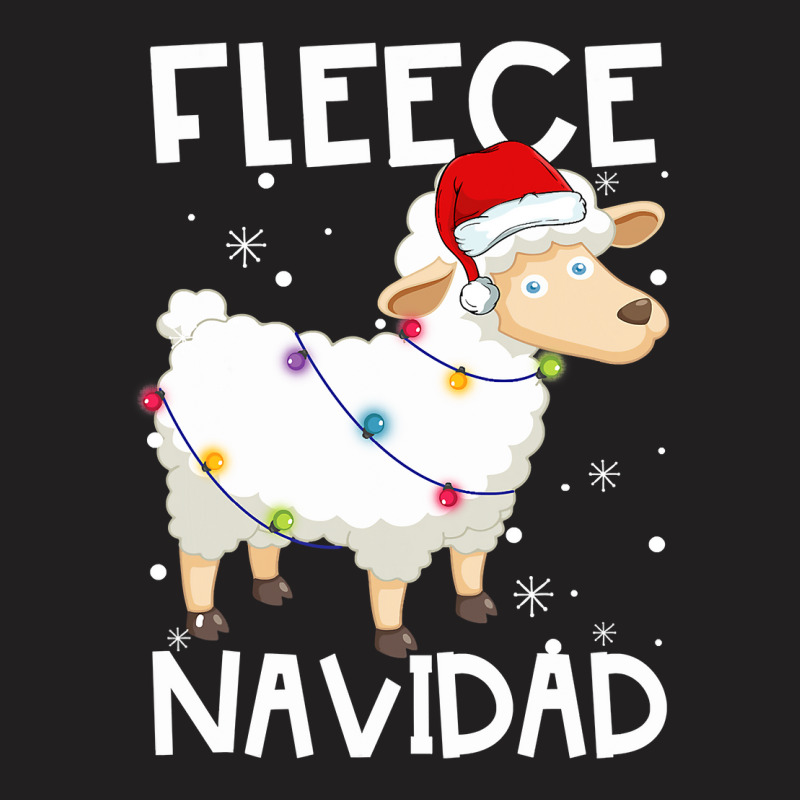 Sheep Fleece Navidad Funny Feliz Sheep Christmas Lights 254 T-shirt | Artistshot