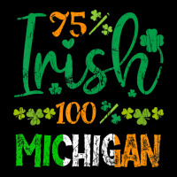 75%25 Irish 100%25 Michigan State Ireland Flag St Patricks Day Adjustable Cap | Artistshot