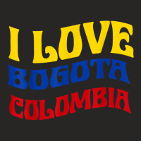 I Love Bogota Colombia Flag Map Colombian Pride Camiseta T Shirt Ladies Fitted T-shirt | Artistshot