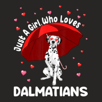 Dalmatian Dogs Just A Girl Who Loves Dalmatians Girls Gift Ladies Fitted T-shirt | Artistshot