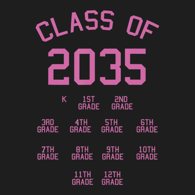 Class Of 2035 Checklist Cool Grow With Me Pre-k Kindergarten Classic T-shirt | Artistshot