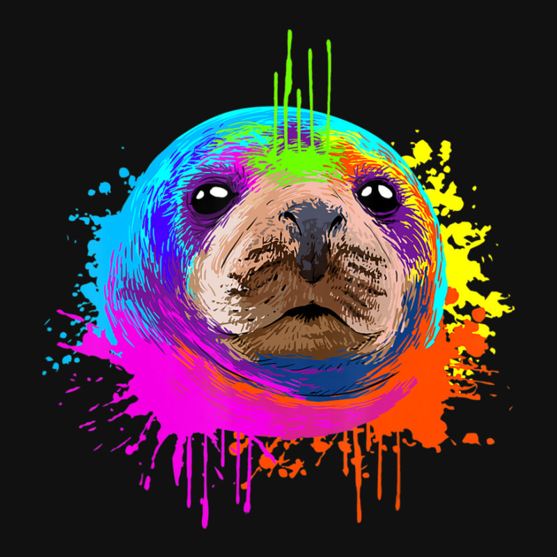 Splash Art Sea Lion Animal Seal Lover Baby Bibs | Artistshot