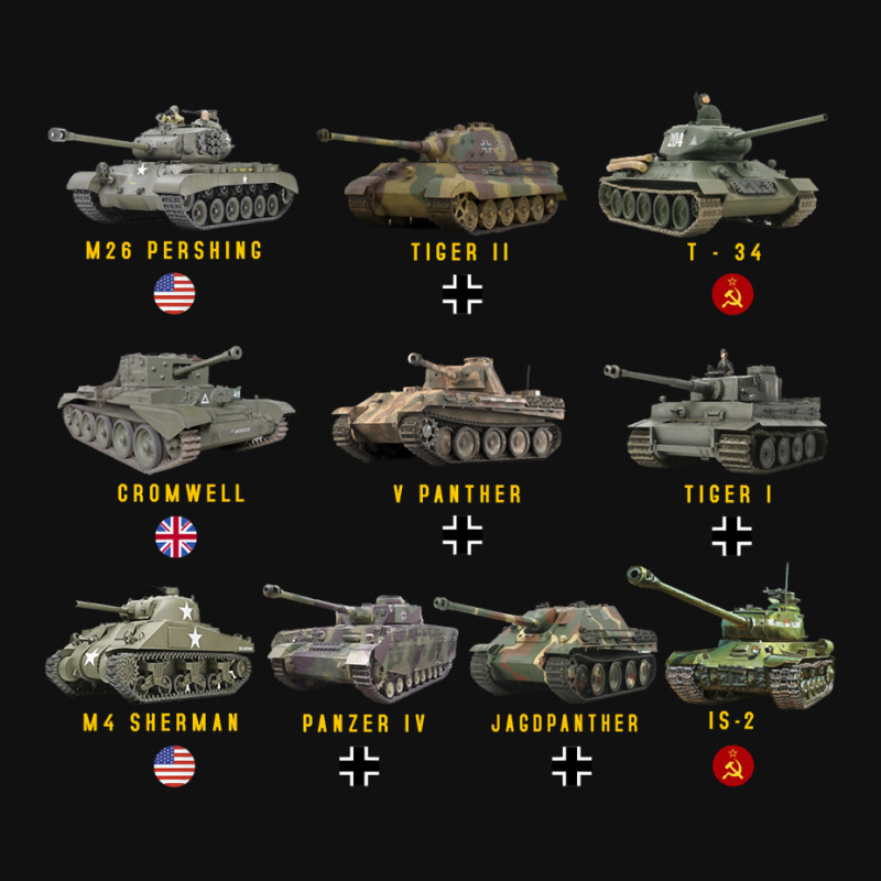 Top Ten Best Ww2 Tanks M4 Sherman Panzer Iv Tiger Ii T 34 Long Sleeve Baby Bibs by JanTodeschi1986 | Artistshot