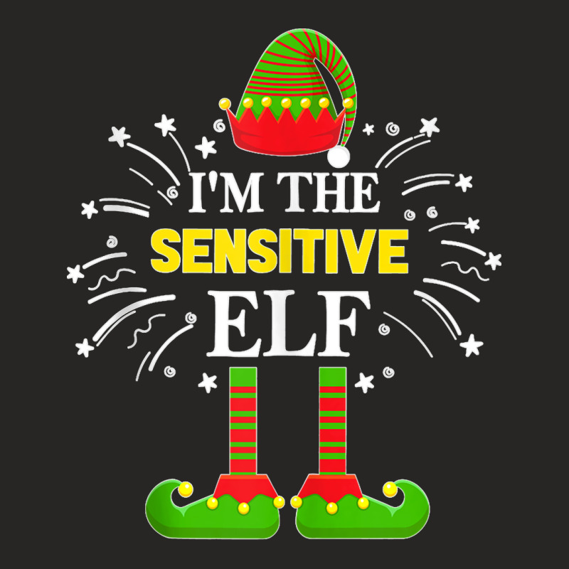 I'm The Sensitive Elf Family Matching Group Xmas Costume Tank Top Ladies Fitted T-Shirt by cm-arts | Artistshot