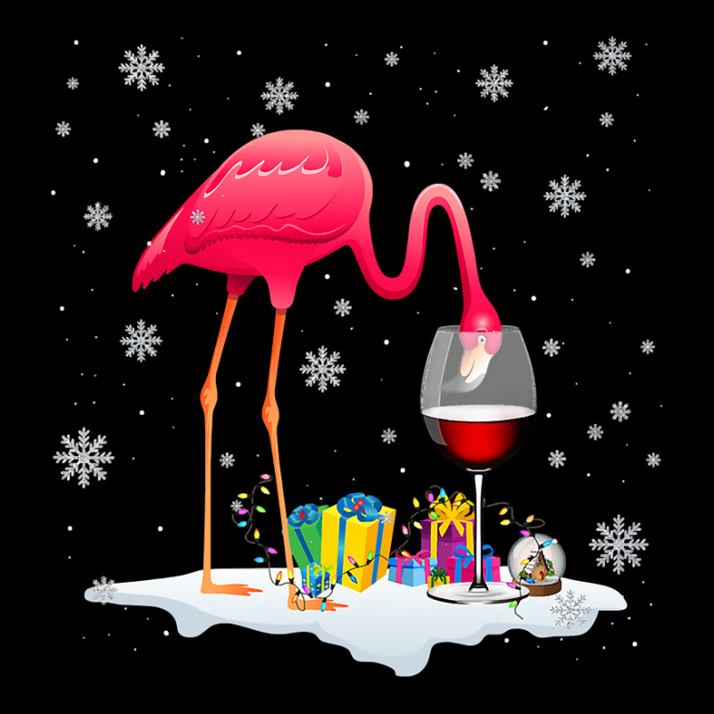 Flamingo Tropical Funny Pink Flamingo Drink Wine On Christmas Xmas 497 Fleece Short by coolquirrell | Artistshot