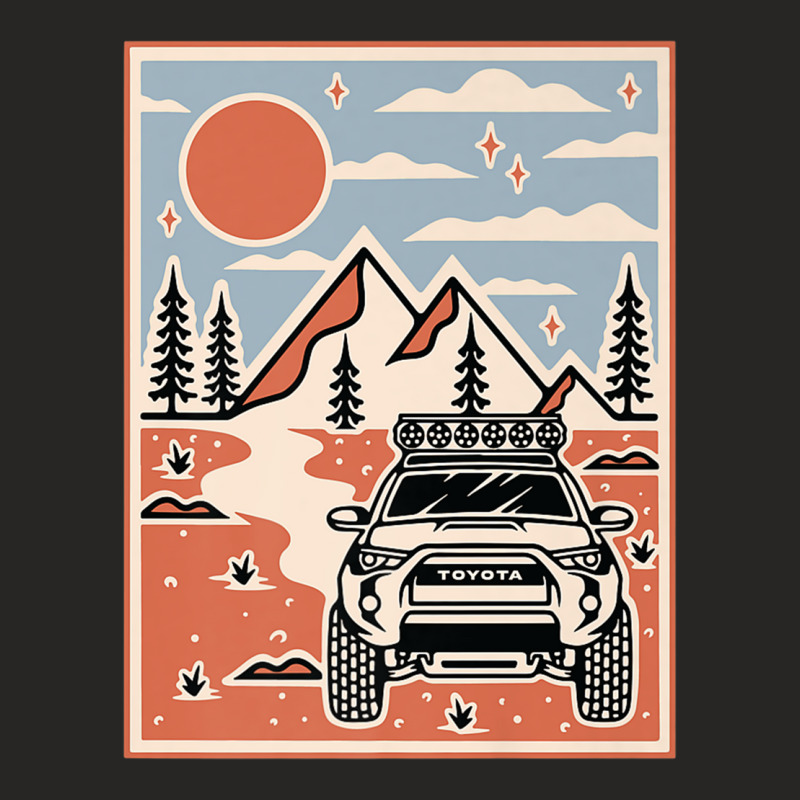 Trail 4runner Overlanding Vibes Premium T Shirt Ladies Fitted T-Shirt by cm-arts | Artistshot