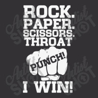 Rock Paper Scissors Throat Punch I Win Vintage Hoodie | Artistshot