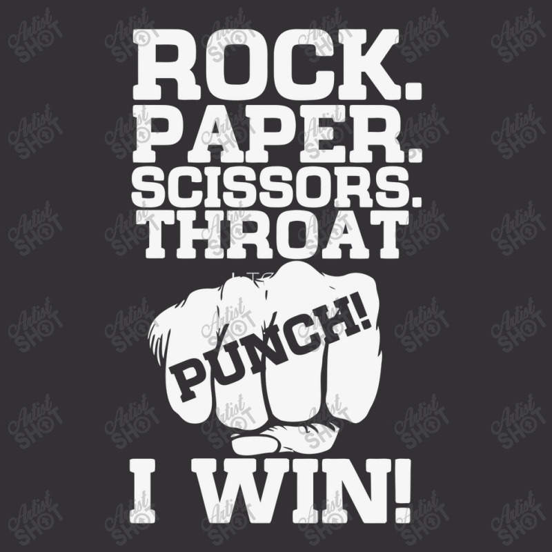 Rock Paper Scissors Throat Punch I Win Vintage Hoodie | Artistshot