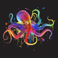 Dripping Rainbow Octopus Psychedelic T-shirt | Artistshot