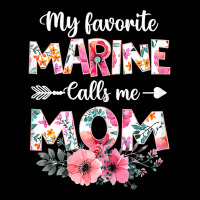 Womens My Favorite Marine Calls Me Mom Marine Military Zipper Hoodie | Artistshot