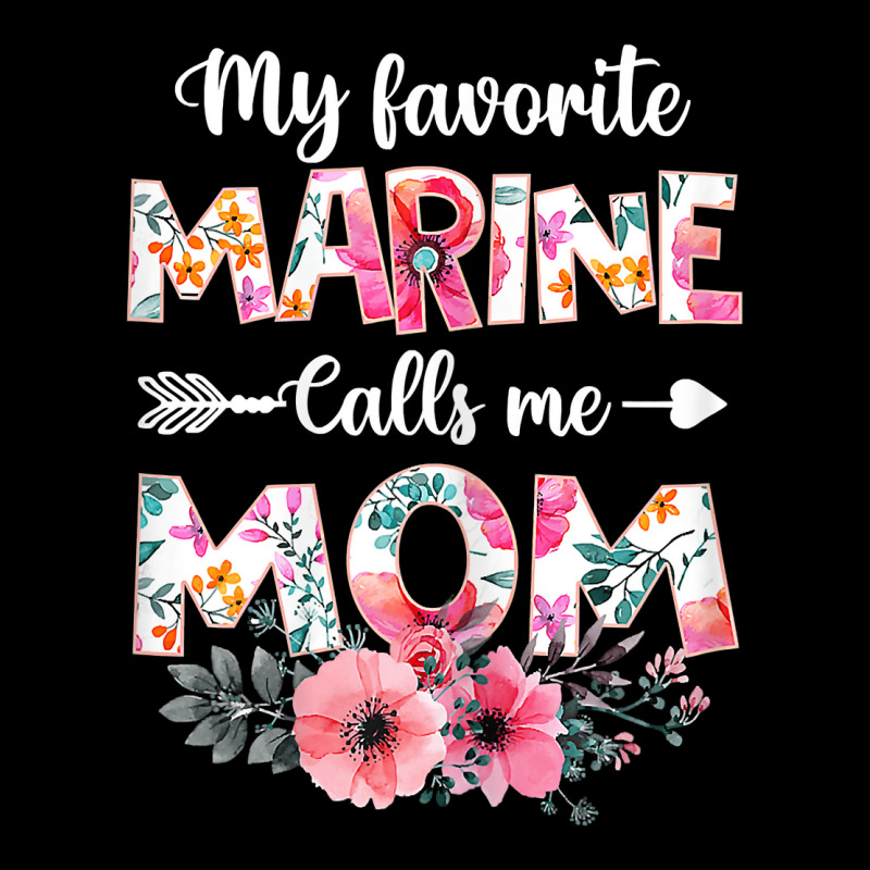 Womens My Favorite Marine Calls Me Mom Marine Military Zipper Hoodie by JonathonBarringer | Artistshot