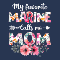 Womens My Favorite Marine Calls Me Mom Marine Military Men Denim Jacket | Artistshot