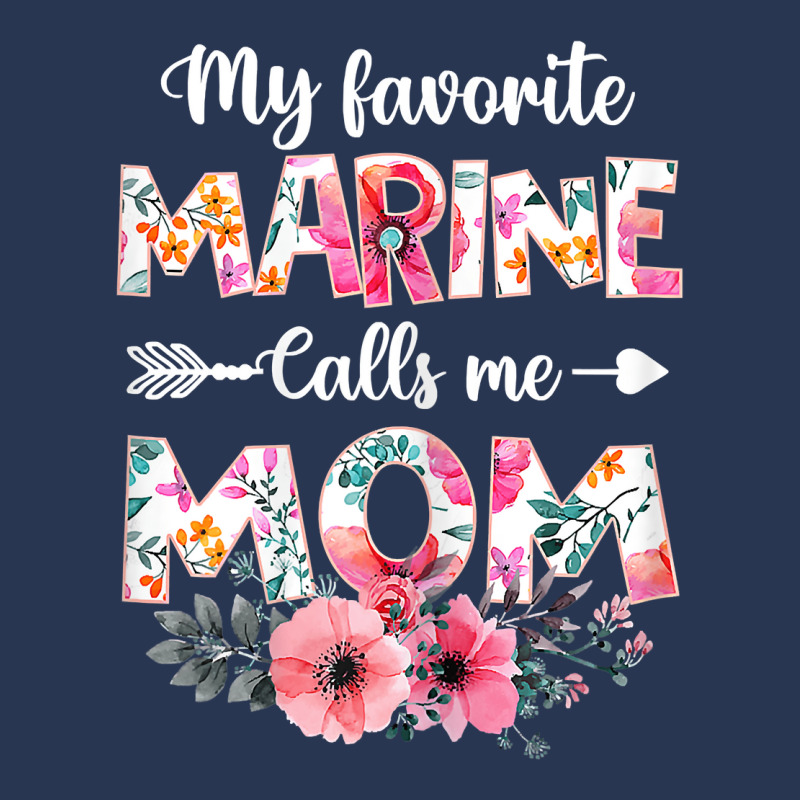 Womens My Favorite Marine Calls Me Mom Marine Military Men Denim Jacket by JonathonBarringer | Artistshot