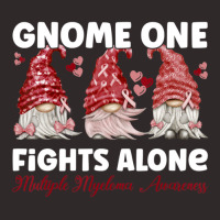 Gnome One Fights Alone Burgundy Multiple Myeloma Awareness Racerback Tank | Artistshot