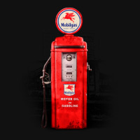 Vintage Gas Pump Station Mobil Slide Sandal | Artistshot