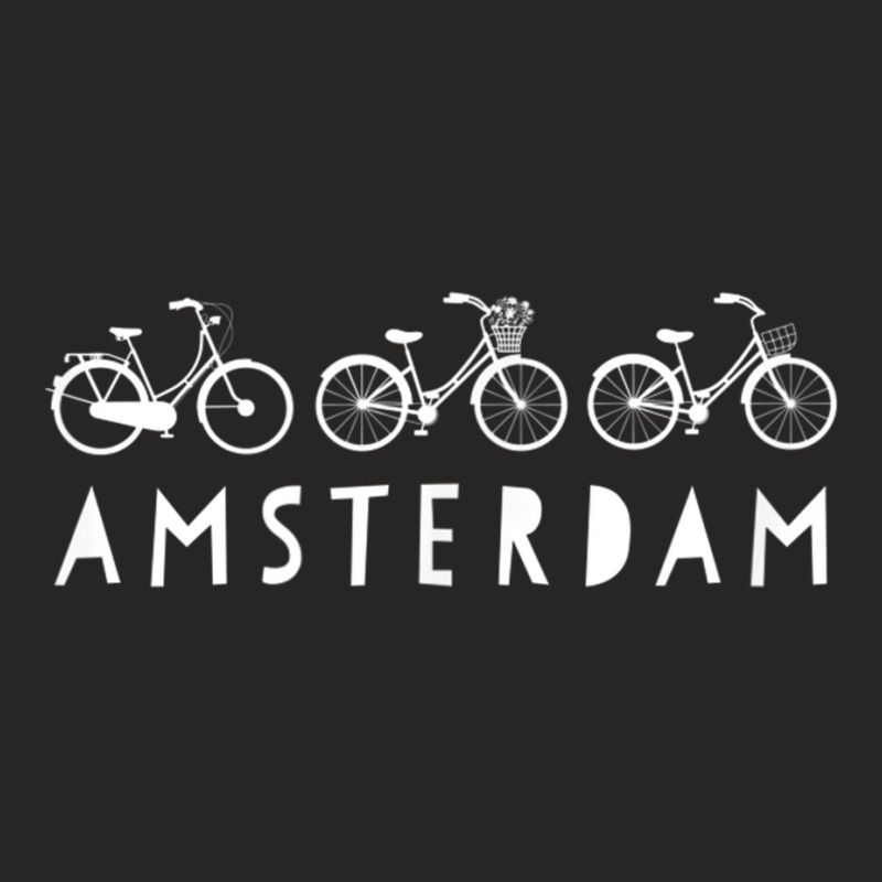 Bike Europe On Bicycle Amsterdam Bike T Shirt Ladies Fitted T-Shirt by cm-arts | Artistshot