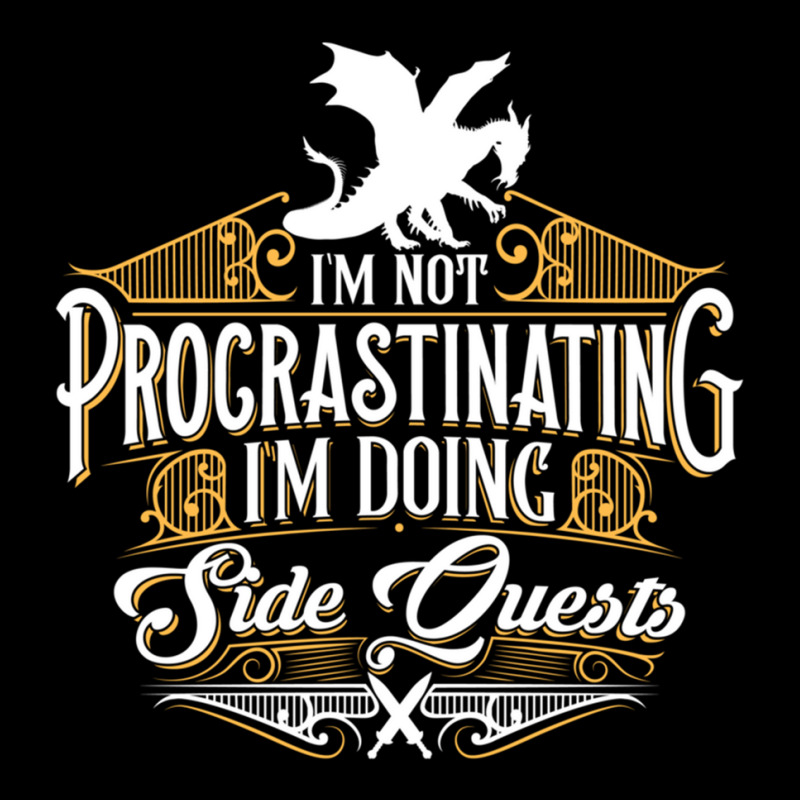 Not Procrastinating Side Quests Funny Rpg Gamer Dragons Pullover Hoodi V-Neck Tee by cm-arts | Artistshot