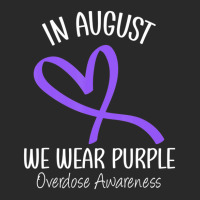 Heart Ribbon August We Wear Purple Overdose Awareness Month Printed Hat | Artistshot