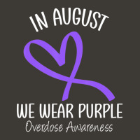 Heart Ribbon August We Wear Purple Overdose Awareness Month Bucket Hat | Artistshot