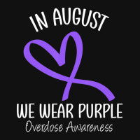 Heart Ribbon August We Wear Purple Overdose Awareness Month Baby Beanies | Artistshot