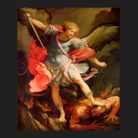 Angels Archangel Michael Defeating Satan Christian Warrior T-shirt | Artistshot