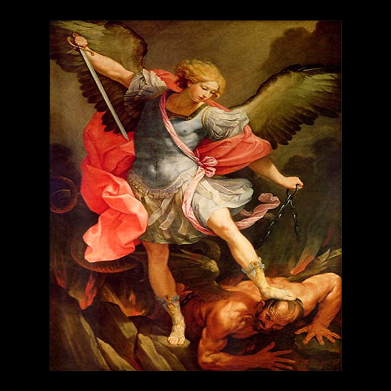 Angels Archangel Michael Defeating Satan Christian Warrior V-neck Tee | Artistshot