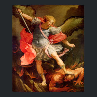 Angels Archangel Michael Defeating Satan Christian Warrior Crewneck Sweatshirt | Artistshot