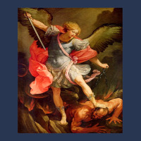 Angels Archangel Michael Defeating Satan Christian Warrior Men Denim Jacket | Artistshot