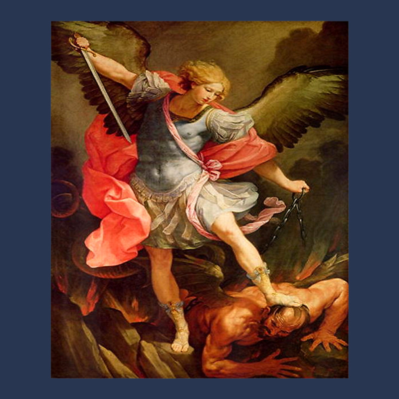 Angels Archangel Michael Defeating Satan Christian Warrior Men Denim Jacket | Artistshot