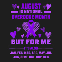 Heart Ribbon June Is National Overdose Awareness Classic T-shirt | Artistshot