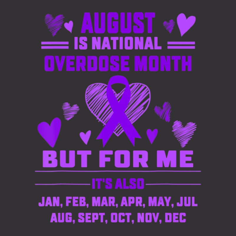 Heart Ribbon June Is National Overdose Awareness Vintage Hoodie | Artistshot