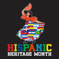 Dancing Latino Latinx Countries Flag Hispanic Heritage Month T Shirt T-shirt | Artistshot