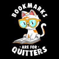 Cat With Glasses, Bookmarks Are For Quitters T Shirt Cropped Hoodie | Artistshot