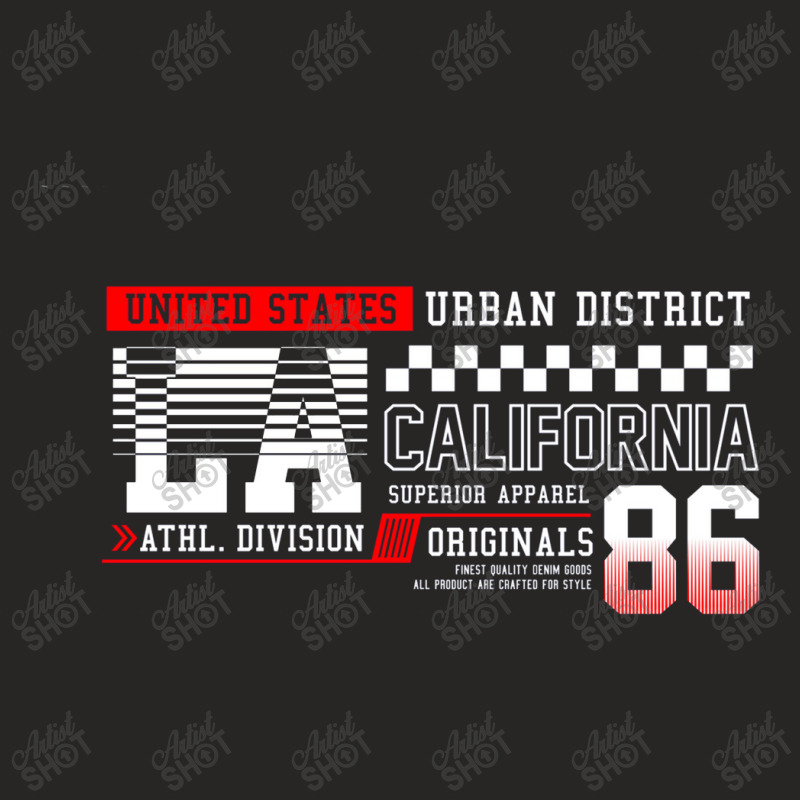 La Usa California 86 Ladies Fitted T-Shirt by Disgus_Thing | Artistshot