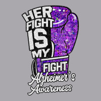 Her Fight Is My Fight Glove Purple Alzheimer's Awareness Youth 3/4 Sleeve | Artistshot