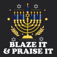 Blaze It Praise It Funny Jewish Hanukkah Festival Gifts Youth Tee | Artistshot