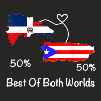 Half Puerto Rican Half Dominican Flag Map Combined Pr Rd T Shirt Ladies Fitted T-shirt | Artistshot