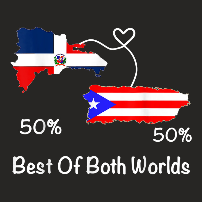 Half Puerto Rican Half Dominican Flag Map Combined Pr Rd T Shirt Ladies Fitted T-Shirt by cm-arts | Artistshot