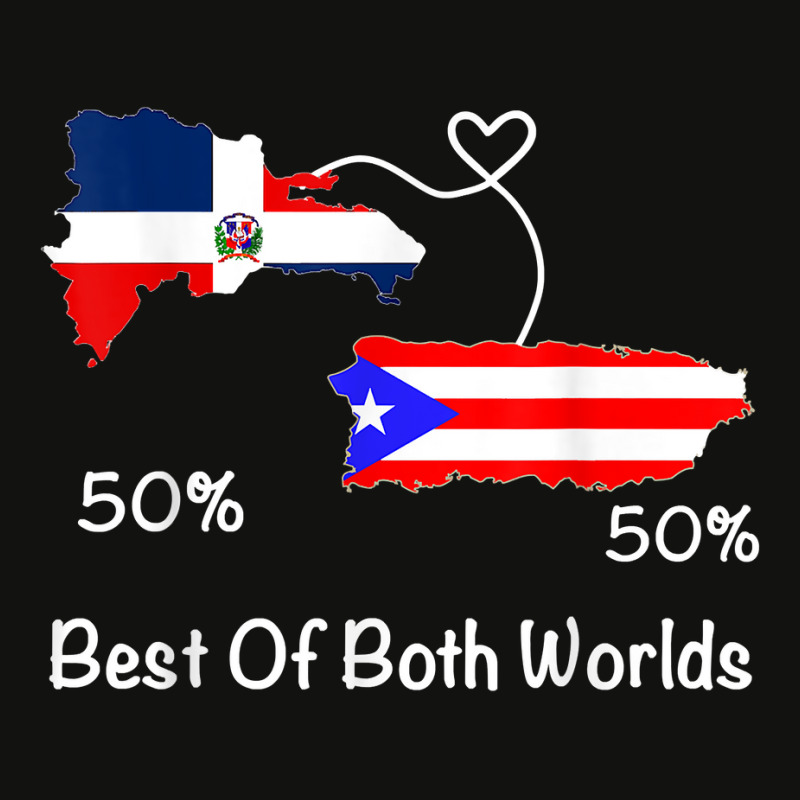 Half Puerto Rican Half Dominican Flag Map Combined Pr Rd T Shirt Scorecard Crop Tee by cm-arts | Artistshot