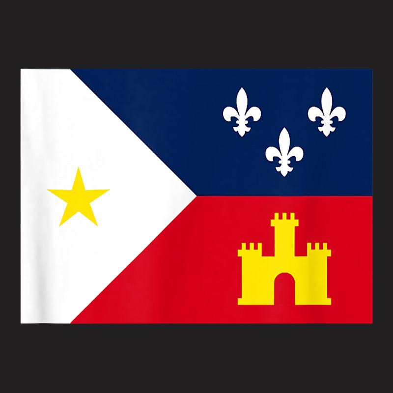 Acadiana Louisiana Flag T Shirt T-shirt | Artistshot