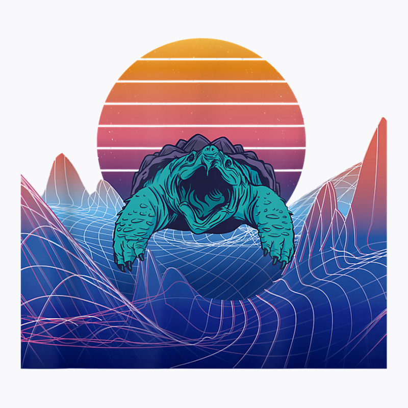 Aligator Snapping Turtle Vaporwave Landscape Reptile Lover T Shirt T-shirt | Artistshot