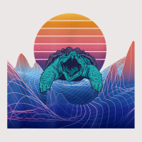 Aligator Snapping Turtle Vaporwave Landscape Reptile Lover T Shirt Pocket T-shirt | Artistshot