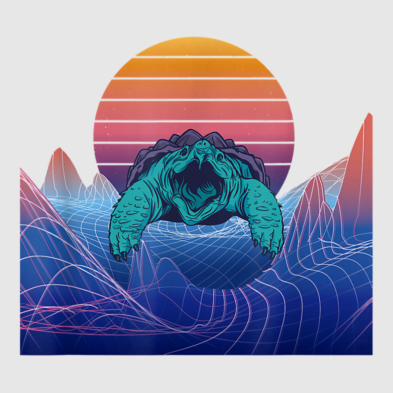 Aligator Snapping Turtle Vaporwave Landscape Reptile Lover T Shirt Hoodie & Jogger Set | Artistshot